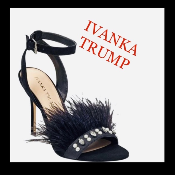 Ivanka Trump Shoes - IVANKA TRUMP OSTRICH FEATHER HEELS
